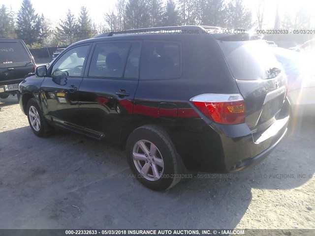 5TDJK3EH1AS015149 - 2010 TOYOTA HIGHLANDER SE BLACK photo 3