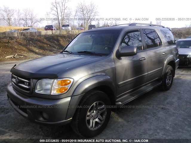 5TDBT48A44S212701 - 2004 TOYOTA SEQUOIA LIMITED GRAY photo 2