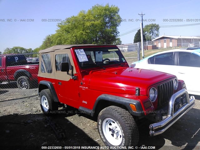 1J4FY19S2VP468818 - 1997 JEEP WRANGLER / TJ SPORT RED photo 1