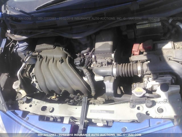 3N1CE2CP1EL396987 - 2014 NISSAN VERSA NOTE S/S PLUS/SV/SL BLUE photo 10