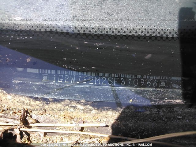 1G2WJ52M2SF310966 - 1995 PONTIAC GRAND PRIX SE 勃艮第红 照片 9