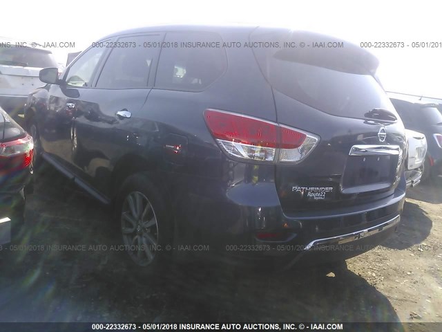 5N1AR2MM0EC719429 - 2014 NISSAN PATHFINDER S/SV/SL/PLATINUM 蓝色 照片 3