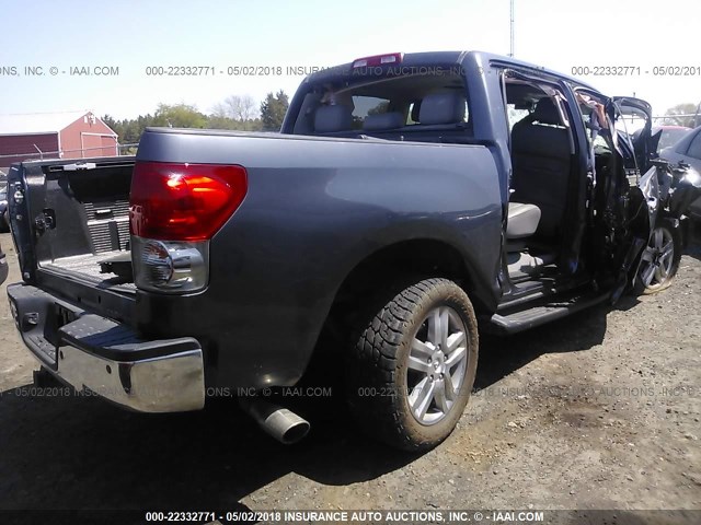 5TBEV58167S469126 - 2007 TOYOTA TUNDRA CREWMAX LIMITED GRAY photo 4