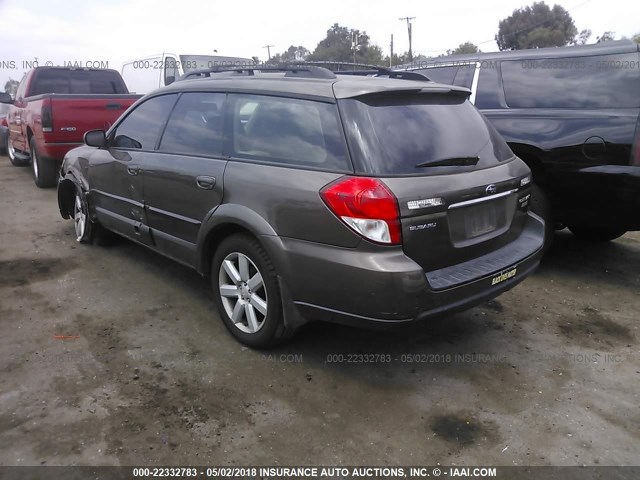 4S4BP62C687342467 - 2008 SUBARU OUTBACK 2.5I LIMITED BROWN photo 3