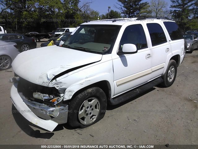 1GNEC13T45J169908 - 2005 CHEVROLET TAHOE C1500 WHITE photo 2