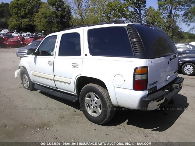 1GNEC13T45J169908 - 2005 CHEVROLET TAHOE C1500 WHITE photo 3