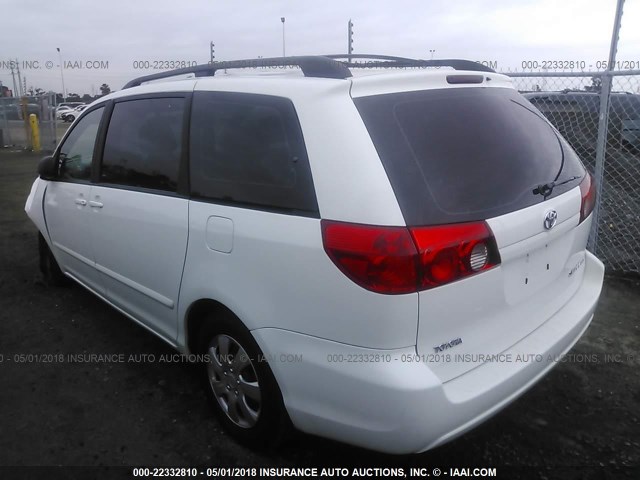 5TDZK23C68S216494 - 2008 TOYOTA SIENNA CE/LE WHITE photo 3