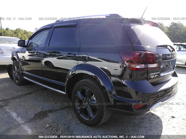 3C4PDCGB4JT257338 - 2018 DODGE JOURNEY CROSSROAD BLACK photo 3