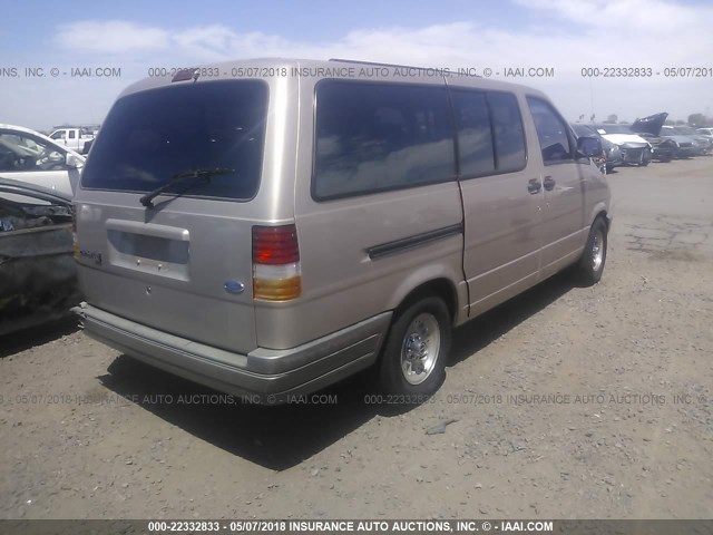 1FMDA31X3RZA91619 - 1994 FORD AEROSTAR TAN photo 4