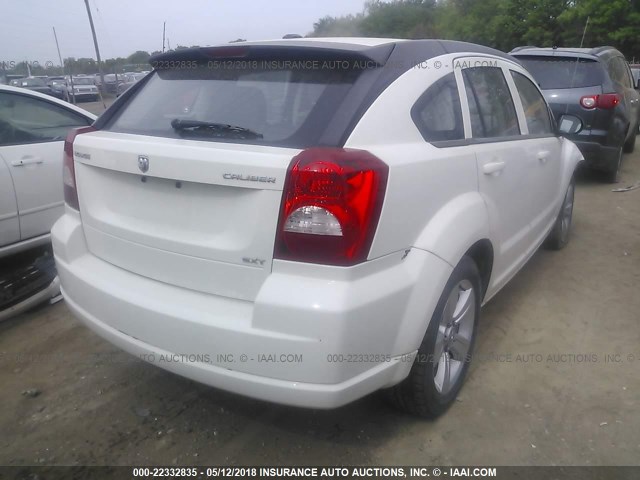 1B3CB4HA6AD602151 - 2010 DODGE CALIBER SXT WHITE photo 4