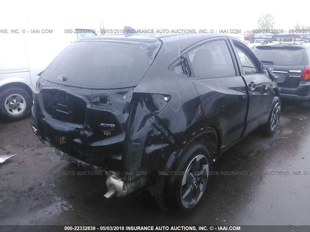 3CZRU6H54JG709942 - 2018 HONDA HR-V EX BLACK photo 4