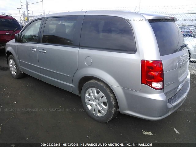 2C4RDGBG8HR558971 - 2017 DODGE GRAND CARAVAN SE GRAY photo 3