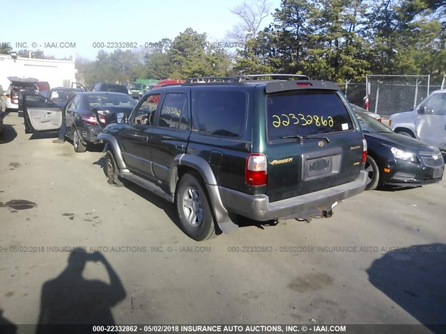 JT3GN87R0Y0136101 - 2000 TOYOTA 4RUNNER LIMITED GREEN photo 3