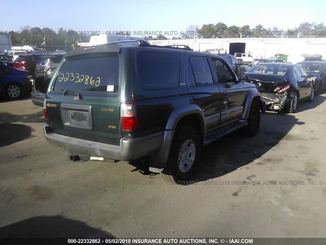 JT3GN87R0Y0136101 - 2000 TOYOTA 4RUNNER LIMITED GREEN photo 4