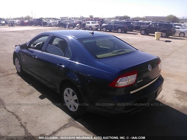 3MEHM07Z97R657500 - 2007 MERCURY MILAN BLUE photo 3