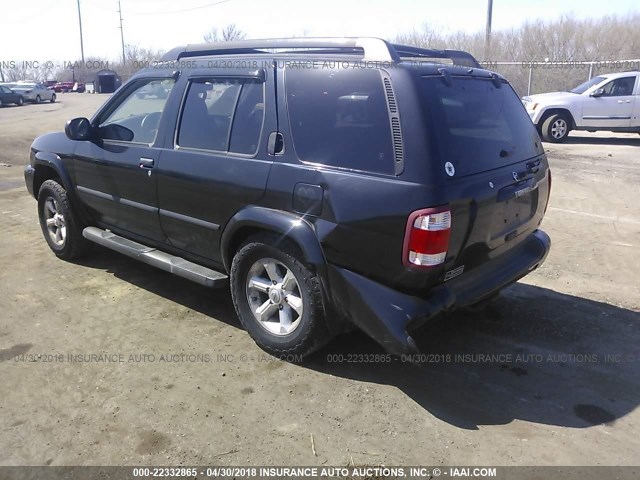 JN8DR09Y74W918142 - 2004 NISSAN PATHFINDER LE/SE BLACK photo 3