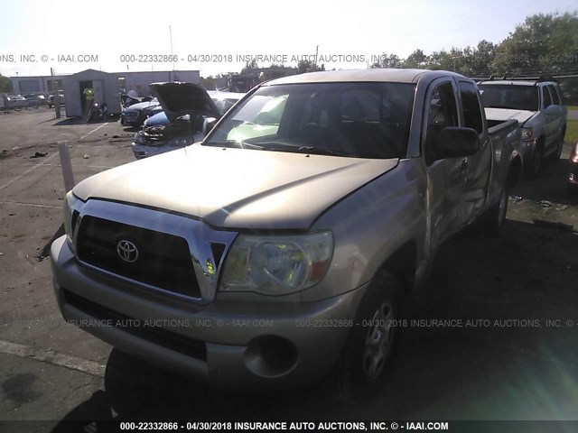 5TETX22N95Z047208 - 2005 TOYOTA TACOMA ACCESS CAB GOLD photo 2