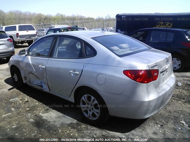 KMHDU46D09U793230 - 2009 HYUNDAI ELANTRA GLS/SE SILVER photo 3