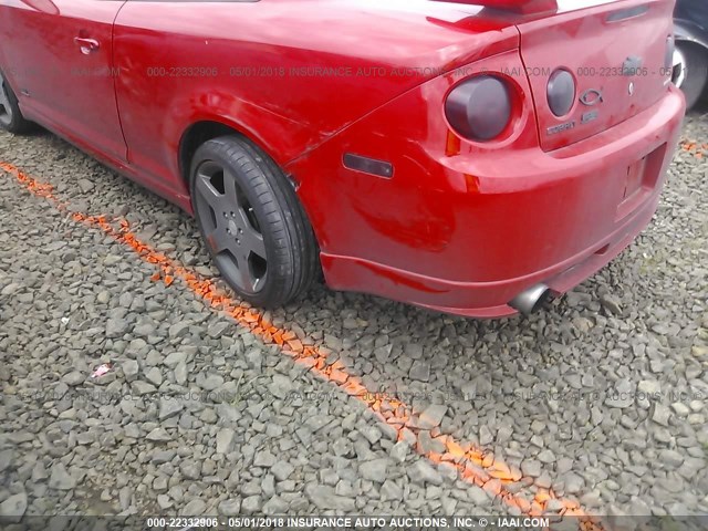 1G1AP11P367735131 - 2006 CHEVROLET COBALT SS SUPERCHARGED RED photo 6