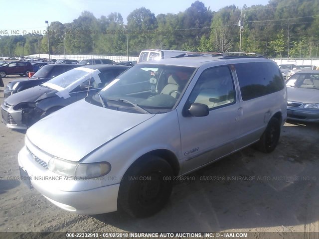 4N2ZN1117WD817549 - 1998 NISSAN QUEST XE/GXE/GLE SILVER photo 2