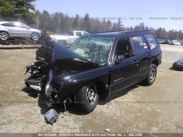 JF1SF65631H768832 - 2001 SUBARU FORESTER S BLACK photo 2