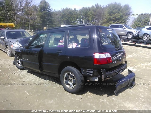 JF1SF65631H768832 - 2001 SUBARU FORESTER S BLACK photo 3