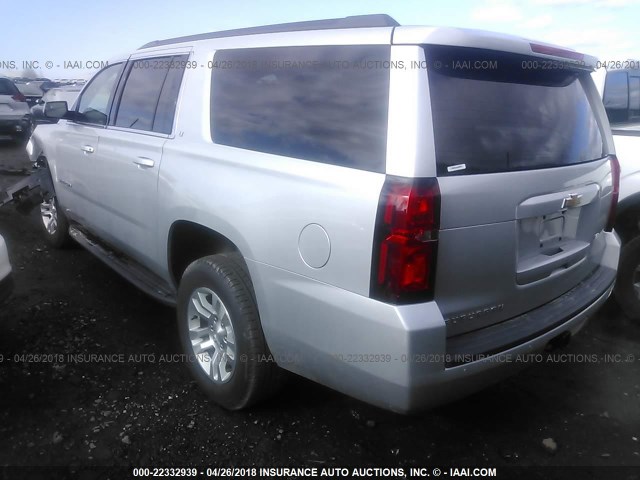 1GNSKHKCXJR147620 - 2018 CHEVROLET SUBURBAN K1500 LT SILVER photo 3