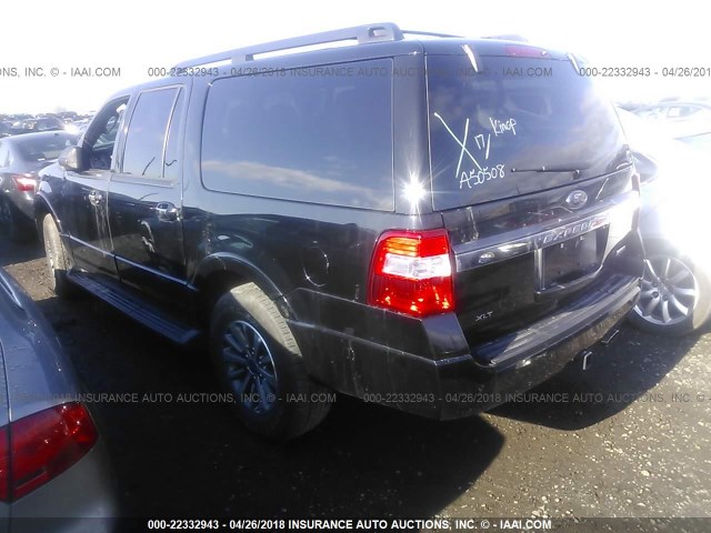 1FMJK1JTXHEA50508 - 2017 FORD EXPEDITION EL XLT/EL KING RANCH BLACK photo 3