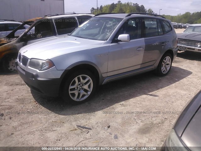 WBXPC93417WF10315 - 2007 BMW X3 3.0SI GRAY photo 2