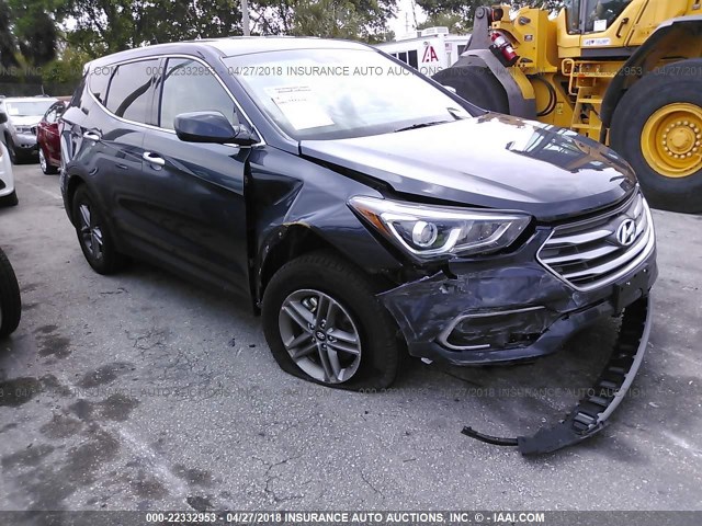 5NMZTDLB8JH096903 - 2018 HYUNDAI SANTA FE SPORT  BLUE photo 1