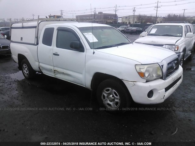 5TETX22N86Z213459 - 2006 TOYOTA TACOMA ACCESS CAB WHITE photo 1