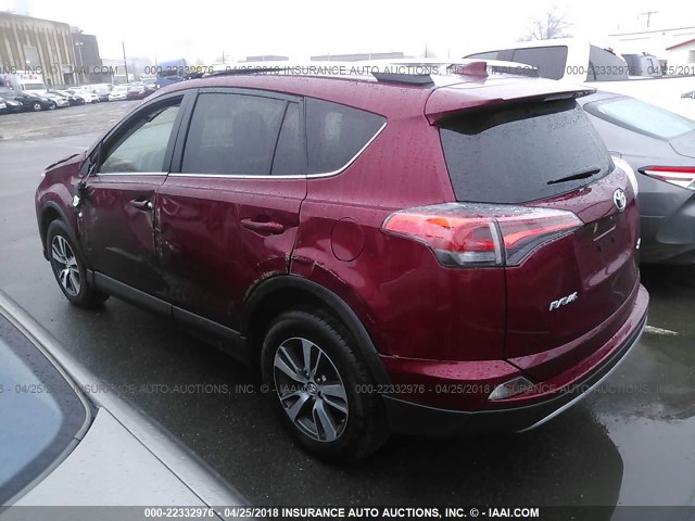 2T3WFREV3JW409978 - 2018 TOYOTA RAV4 ADVENTURE/XLE 红色 照片 3