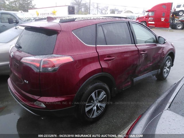 2T3WFREV3JW409978 - 2018 TOYOTA RAV4 ADVENTURE/XLE 红色 照片 4