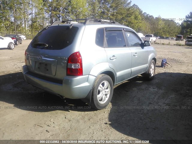 KM8JN12DX6U434564 - 2006 HYUNDAI TUCSON GLS/LIMITED Light Blue photo 4