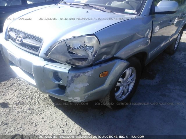 KM8JN12DX6U434564 - 2006 HYUNDAI TUCSON GLS/LIMITED Light Blue photo 6