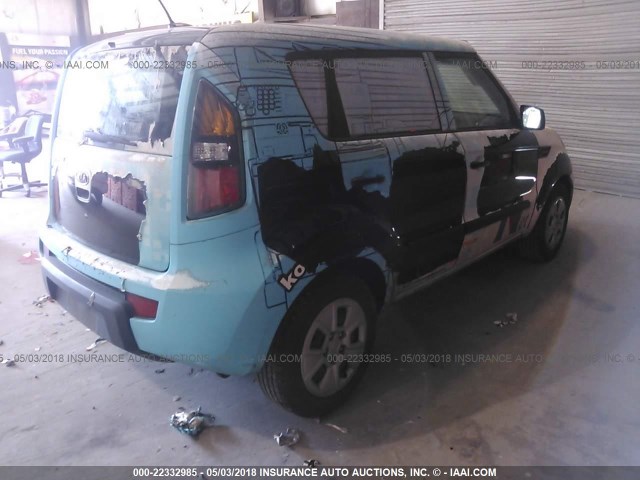 KNDJT2A17B7732988 - 2011 KIA SOUL BLACK photo 4