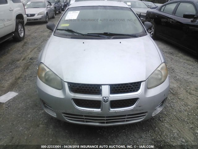 1B3EL46X45N548104 - 2005 DODGE STRATUS SXT SILVER photo 6