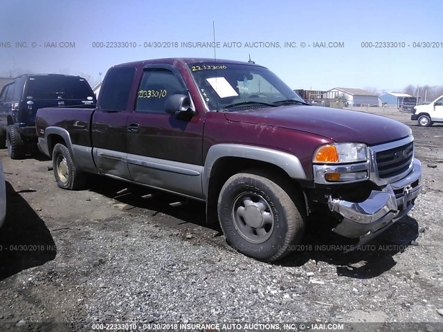 2GTEK19T531121361 - 2003 GMC NEW SIERRA K1500 MAROON photo 1