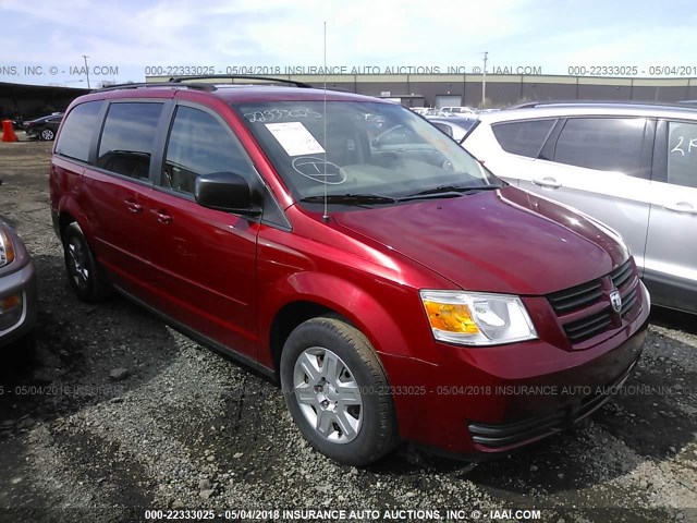 2D8HN44E29R576095 - 2009 DODGE GRAND CARAVAN SE RED photo 1