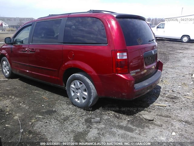 2D8HN44E29R576095 - 2009 DODGE GRAND CARAVAN SE RED photo 3