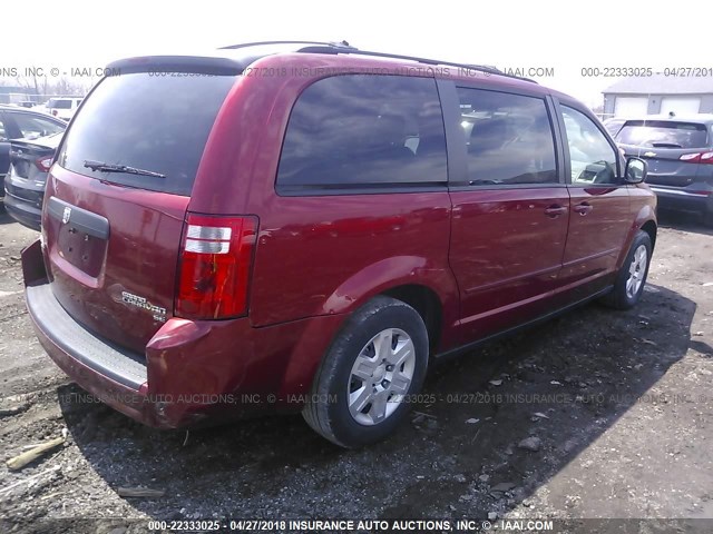 2D8HN44E29R576095 - 2009 DODGE GRAND CARAVAN SE RED photo 4