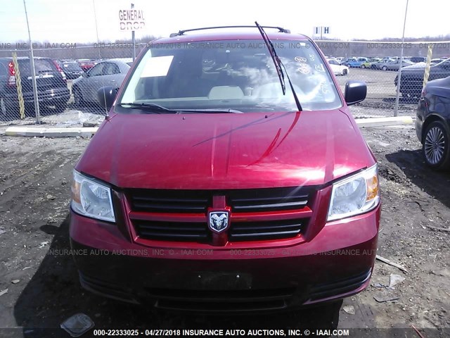 2D8HN44E29R576095 - 2009 DODGE GRAND CARAVAN SE RED photo 6