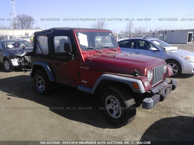 1J4FY29P1XP477417 - 1999 JEEP WRANGLER / TJ SE RED photo 1