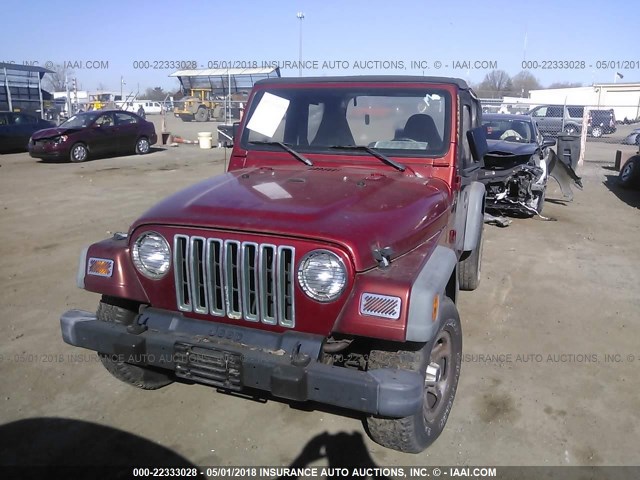 1J4FY29P1XP477417 - 1999 JEEP WRANGLER / TJ SE RED photo 6