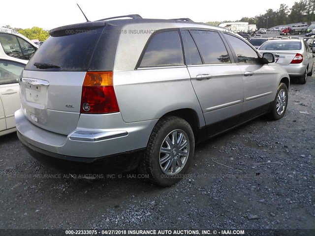 2A8GM68X87R254295 - 2007 CHRYSLER PACIFICA TOURING SILVER photo 4