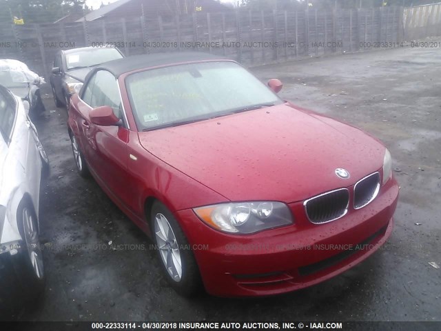 WBAUL7C58BVM79439 - 2011 BMW 128 I RED photo 1