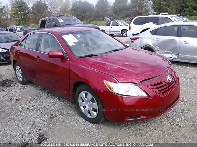 JTNBE46K373013100 - 2007 TOYOTA CAMRY NEW GENERAT CE/LE/XLE/SE RED photo 1