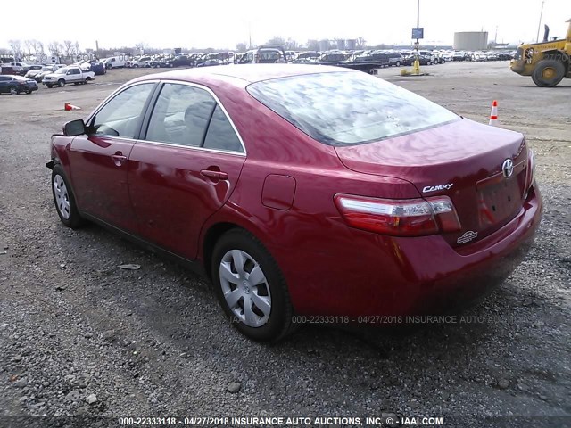 JTNBE46K373013100 - 2007 TOYOTA CAMRY NEW GENERAT CE/LE/XLE/SE RED photo 3