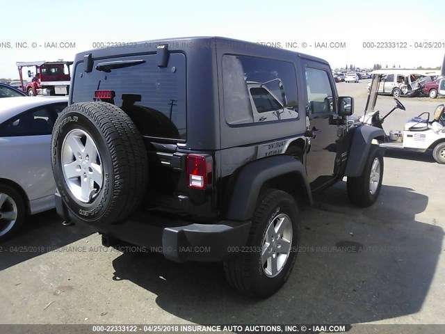 1C4AJWAG3EL176255 - 2014 JEEP WRANGLER SPORT BLACK photo 4