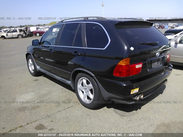 WBAFB33581LH17758 - 2001 BMW X5 4.4I BLACK photo 3
